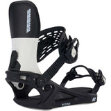 K2 Bond 2024 snowboard bindings feature a black and gray design.