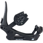 Black K2 Bond snowboard bindings feature a distinctive design and K2 branding.