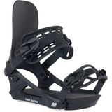 K2 Bond 2024 snowboard bindings feature a black design with red accents.