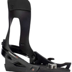 K2 Clicker X HB Snowboard Binding 2023 - A black snowboard binding with a textured footbed and silver buckles.