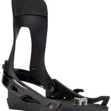 K2 Clicker X HB Snowboard Binding 2023 - A black snowboard binding with a textured footbed and silver buckles.