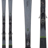 K2 Disruption 76 System skis, 2024 model, feature black topsheets and red bindings.