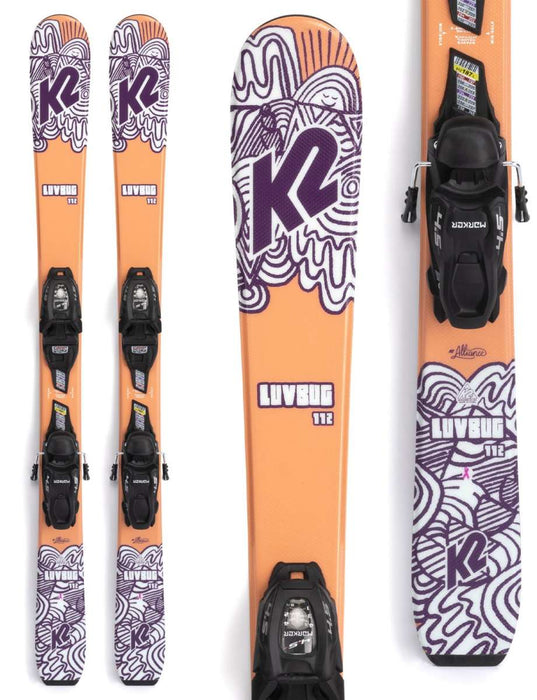 K2 Girls Luv Bug Skis With FDT 4.5 Bindings 2021-2022