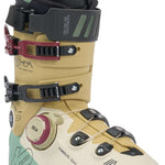 K2 Anthem 105 BOA women's ski boots feature a distinctive green and white design.