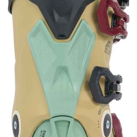 K2 Women's Anthem 105 BOA ski boots feature a black and pink design with BOA lacing.