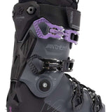 The K2 Ladies Anthem 85 MV Ski Boots for the 2022-2023 season are black and purple, featuring a BOA dial closure system.