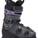 The K2 Ladies Anthem 85 MV Ski Boots for the 2022-2023 season, featuring a black and white color scheme with a BOA closure system.