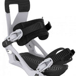 White K2 Bedford snowboard binding features black accents and adjustable straps.