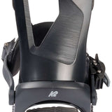 K2 Women's Bedford 2024 snowboard bindings feature a black and gray design.