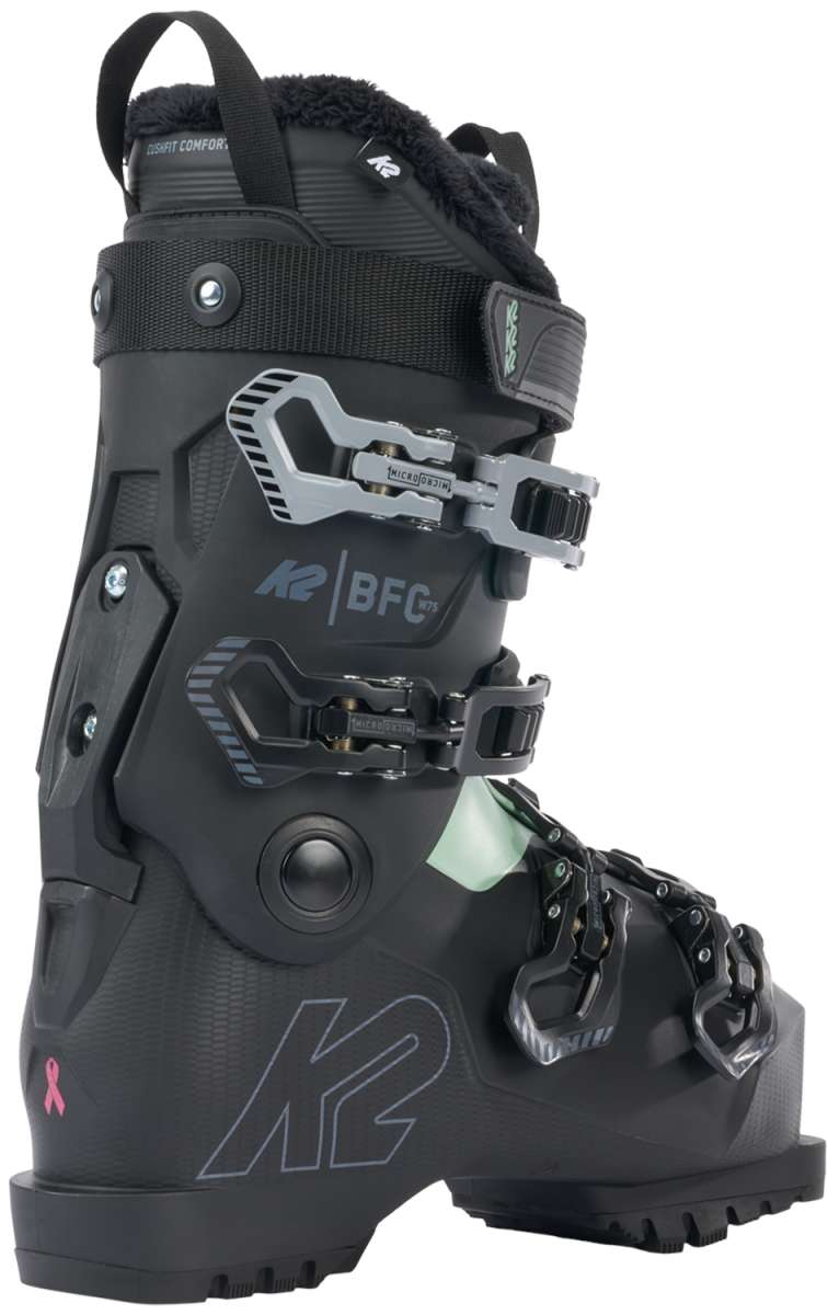 BFC Women's 75 Ski Boot 2025 - Black/Mint Angle 3