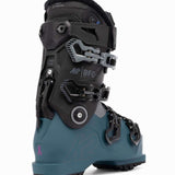 The K2 Ladies BFC 95 Heat GripWalk Ski Boots are a pair of boots designed for women, featuring a black and white color scheme. They have a heat grip sole that provides better traction on snowy surfaces. The boots are equipped with buckles for adjusting the fit and straps for securing the foot in place. The K2 logo is visible on the side of the boot, indicating the brand. These ski boots are likely to be used by women who enjoy winter sports like skiing or snowboarding.
