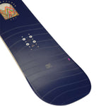 K2 Women's Cold Shoulder snowboard features a dark base with vibrant pink and orange graphic details.