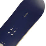 K2 Women's Cold Shoulder snowboard 2024 features a blue and yellow design with colorful graphics.