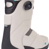 White K2 Contour snowboard boot features a black stripe and BOA lacing system.