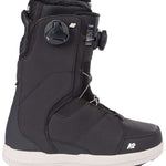 White K2 Contour snowboard boot with black accents and a gray dial system.