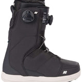 White K2 Contour snowboard boot with black accents and a gray dial system.