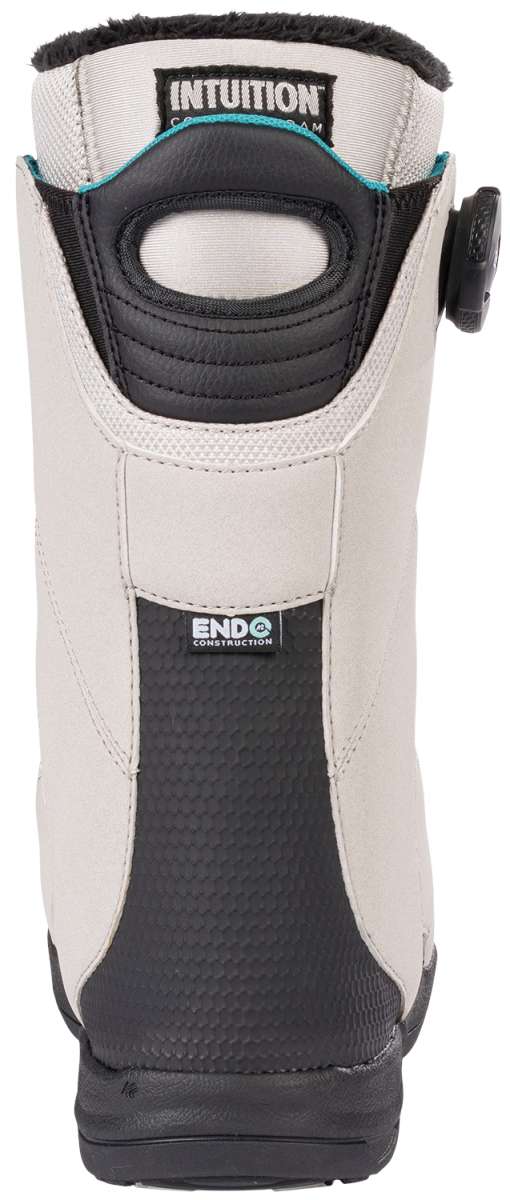 K2 Women's Contour snowboard boot, white and black design with a rear adjustment dial.