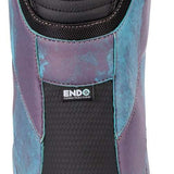 K2 Women's Contour snowboard boot features a purple and teal iridescent finish.