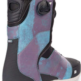 Purple and black K2 Contour snowboard boot with BOA lacing system.