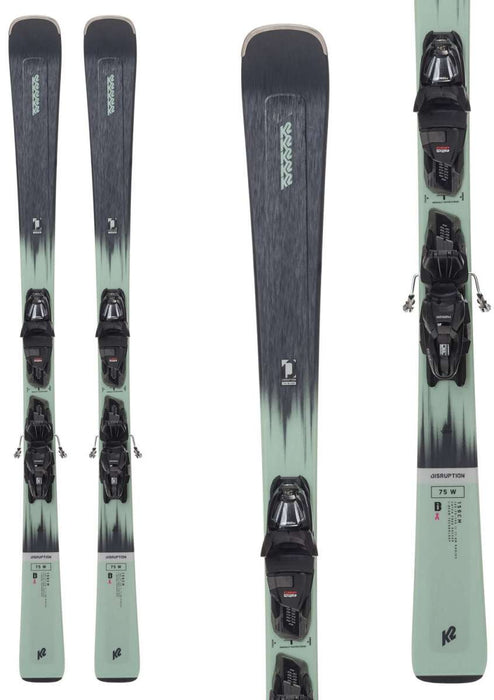 K2 Ladies Disruption 75 System Ski With ERP 10 Ski Bindings 2023-2024