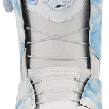 White K2 Kinsley snowboard boot features blue accents and a BOA lacing system.