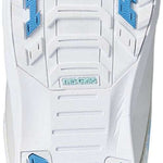 White K2 Kinsley snowboard boot sole with blue accents and a textured tread pattern.