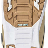 K2 Women's Kinsley snowboard boot, gray and white, features a textured sole for grip.