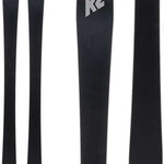 K2 Women's Mindbender 85 skis, 2024 model, feature a black finish and distinctive graphic design.