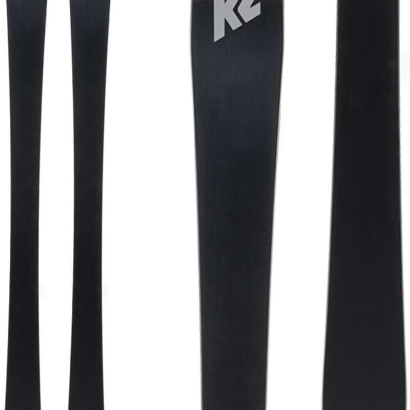 K2 Women's Mindbender 85 skis, 2024 model, feature a black finish and distinctive graphic design.