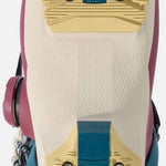 K2 Women's Mindbender 95 BOA Ski Boots 2024 - A pair of women's ski boots with a blue and white color scheme, featuring a textured pattern on the upper material.