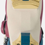 K2 Women's Mindbender 95 BOA Ski Boots 2024 - A pair of women's ski boots with a blue and white color scheme, featuring a textured pattern on the upper material.