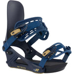 K2 Women's Network bindings feature a navy blue base with yellow accents.