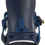 K2 Women's Network 2024 bindings feature a dark blue base with contrasting yellow accents.