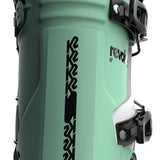 K2 Women's Revolver 2023 ski boots feature a green and white color scheme with distinctive black accents.