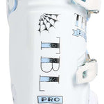 K2 Women's Revolver TBL 100 ski boot in white and blue with red accents.