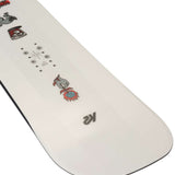 K2 Women's Spellcaster snowboard, 2024 model, features a white base with subtle graphic details.