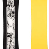 K2 Manifest 2022 snowboard features a black and gray graphic on a yellow base.