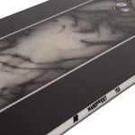 K2 Manifest snowboard features a black and white graphic design.