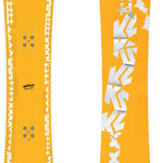 K2 2024 medium snowboard, yellow with black graphics.