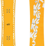 K2 2024 snowboard features a yellow and black design.