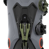 K2 Mindbender 100 MV ski boots feature a black and gray design with red accents.