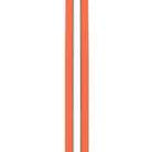 K2 Mindbender 108Ti skis feature a red and white design with black bindings.