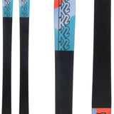 K2 Mindbender 108Ti skis feature a red and black design with a white logo.