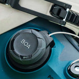 Blue K2 Mindbender 130 BOA ski boot features a BOA dial and textured surface.