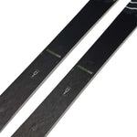 K2 Mindbender 99Ti skis feature a black and gray design with red accents.
