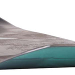 K2 Passport snowboard 2024 features a dark gray top with a vibrant green base.