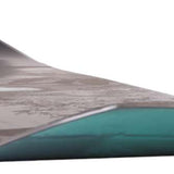 K2 Passport snowboard 2024 features a dark gray top with a vibrant green base.