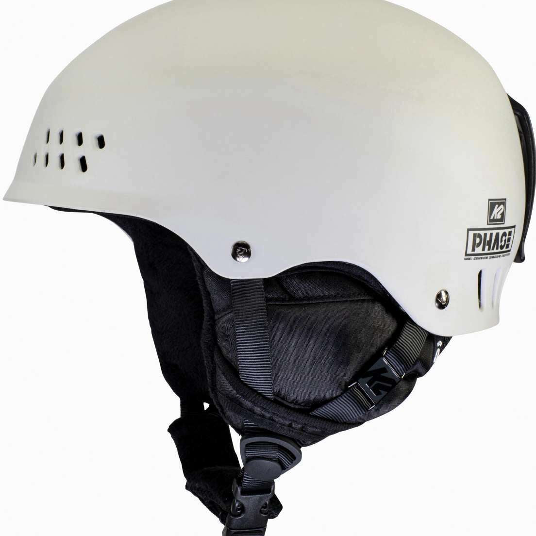 K2 Phase Pro helmet, a black ski/snowboard helmet with a matte finish and adjustable straps.