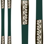 K2 Poacher 2024 ski features a black and yellow design.