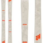 K2 Poacher skis feature a gray design with red branding.
